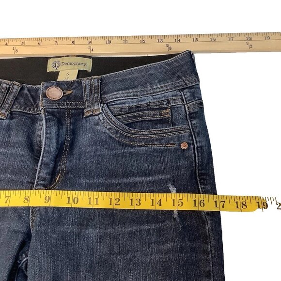 Democracy Ab Technology Jeans Womens Size 6 Blue Skinny Ankle Stretch Mid-Rise - Picture 9 of 10
